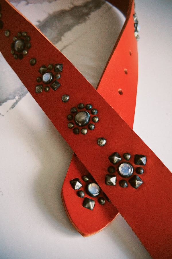 Vintage Belt SV-369. Cherry Leather, Size 32 Only.