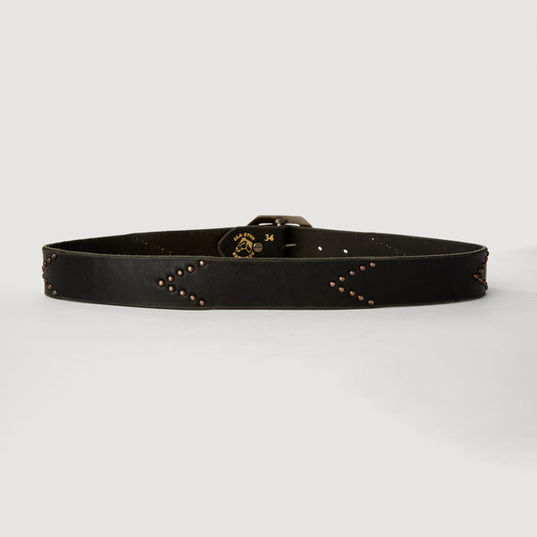 Style 001: Black or Espresso belt with chevron studding