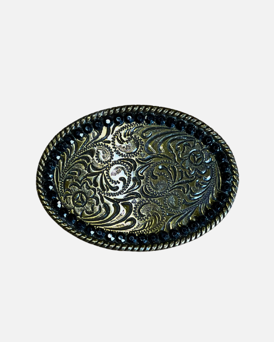 Paisley Debossed Vintage Belt Buckle - AV-16