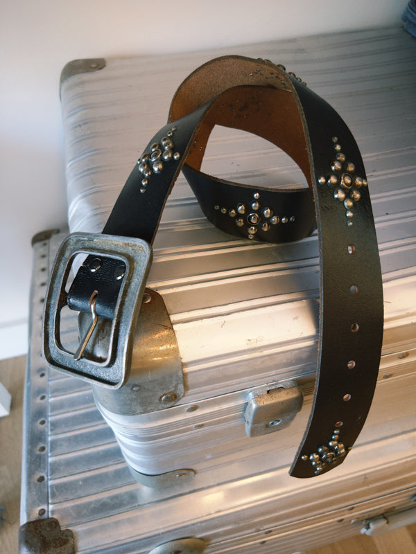 Vintage Belt SV-153. Black Leather, Size 32 Only.