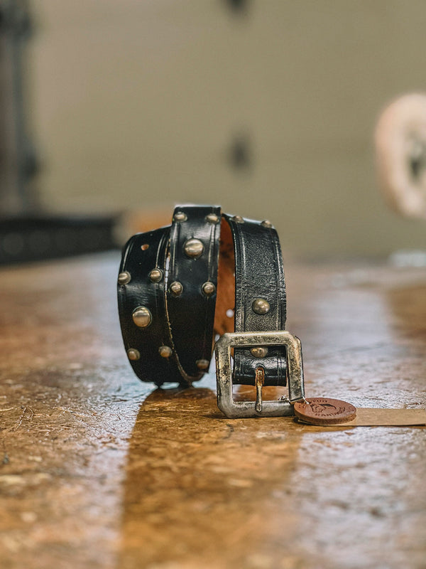 Vintage Belt SV-151. Black Leather, Size 32 Only.