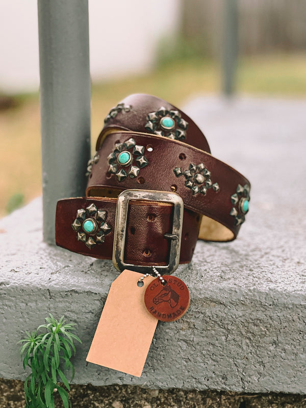 Vintage Belt SV-181. Rich Brown Leather, Size 34 Only.