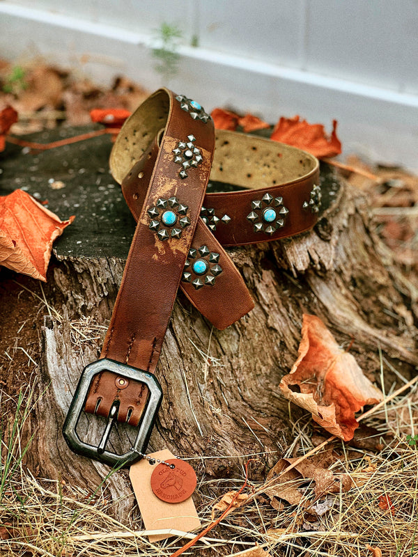 Vintage Belt SV-181. Rich Brown Leather, Size 34 Only.