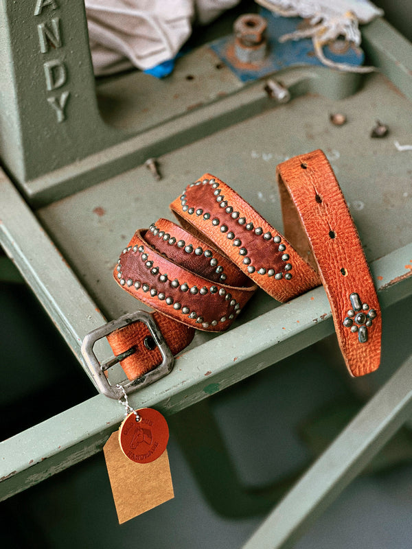 Vintage Belt SV-313. Tan Leather, Size 38 Only.