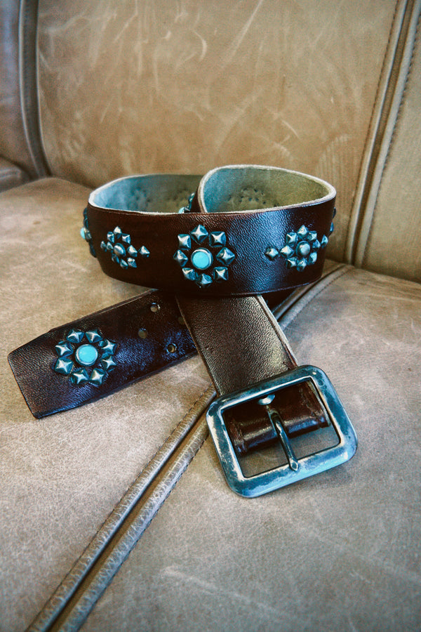Vintage Belt SV-181. Rich Brown Leather, Size 34 Only.